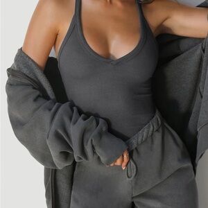 Women's Charcoal Gray Crop Tank Top